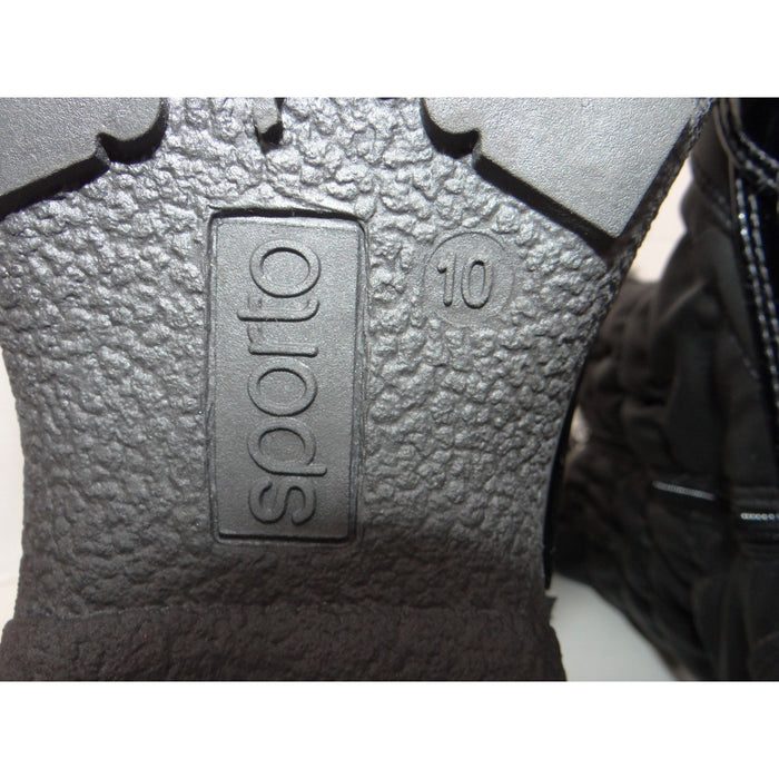 Sporto Eco System Womens Black Quilted Faux Fur Trim Winter Boots Size 10 NEW2