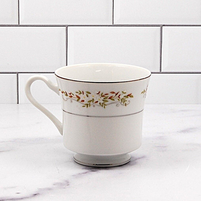 Springtime 2 Saucer & Cup Set for Tea or Coffee Mug Ceramic International Silver