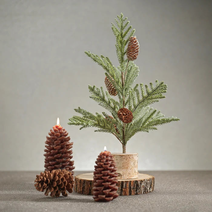 SPRUCE TREE WITH SMALL PINECONES 14"
