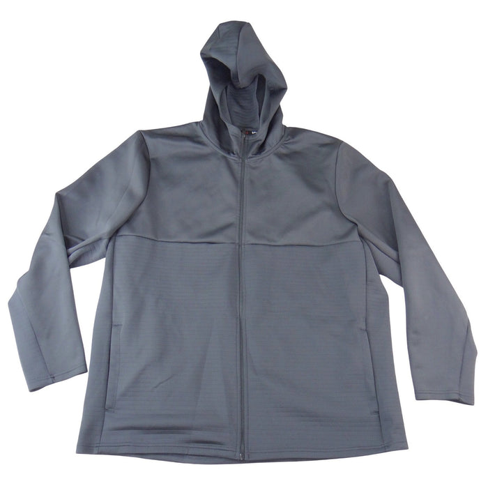 Spyder Active Mens XXL Gray Full Zip Technical Performance Hoodie Jacket0