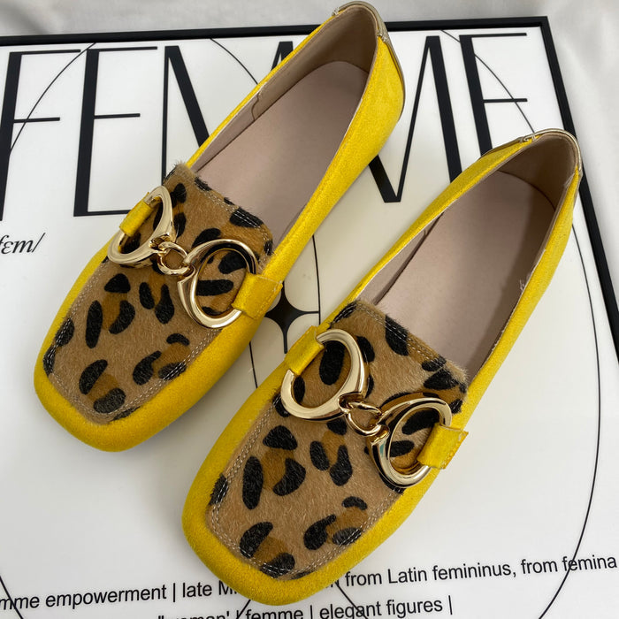 Square-Toe Suede Loafers