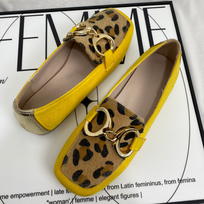Square-Toe Suede Loafers