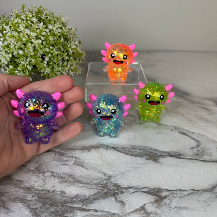 Squishy Toy - Baby Axolotl Glitter