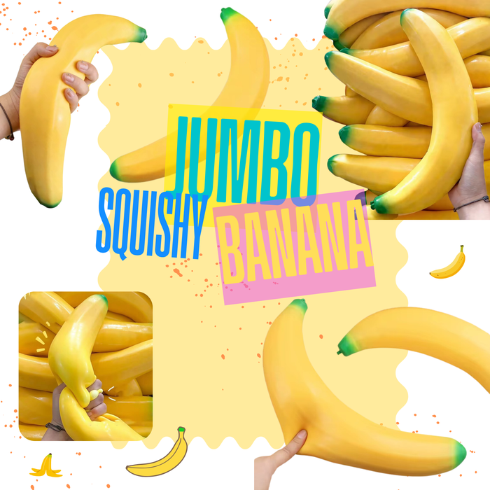 Squishy Toy - Banana, Jumbo PREORDER