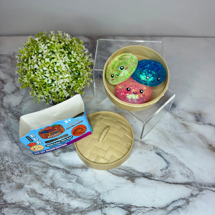 Squishy Toy - Mini Dumpling, Slow Rise Glitter - 3 PACK!