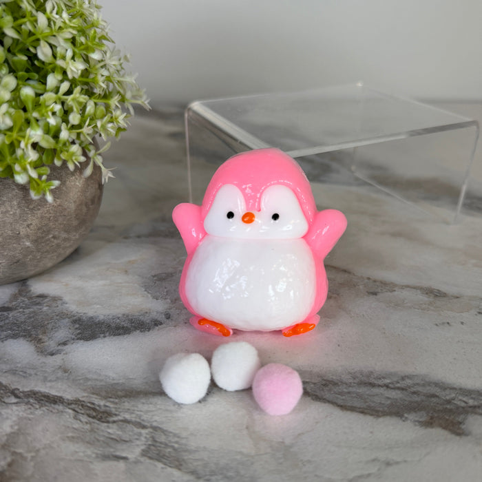 Squishy Toy - Penguin + Pom Pom