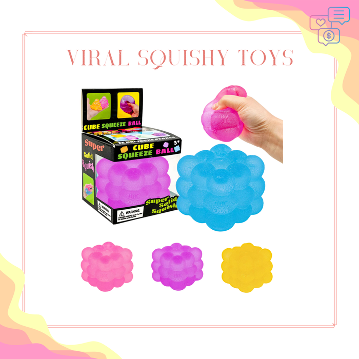 Squishy Toy - Textured Nine Cube - PREORDER