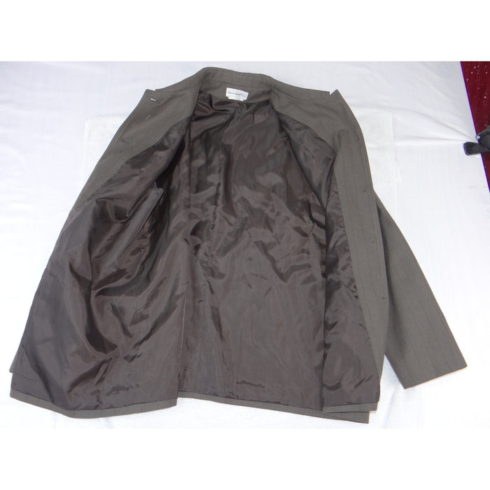 Stafford Mens Brown Pinstripe Two Button Blazer Sport Coat Jacket Regular 39124