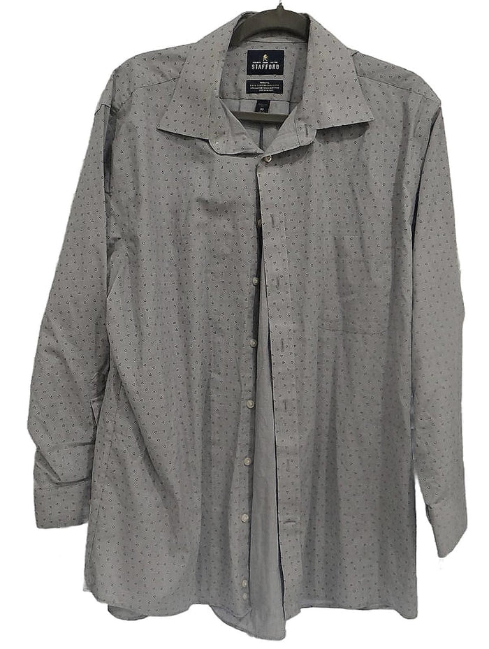 Stafford Men's Travel Shirt   Easy Care Broadcloth   Size 170