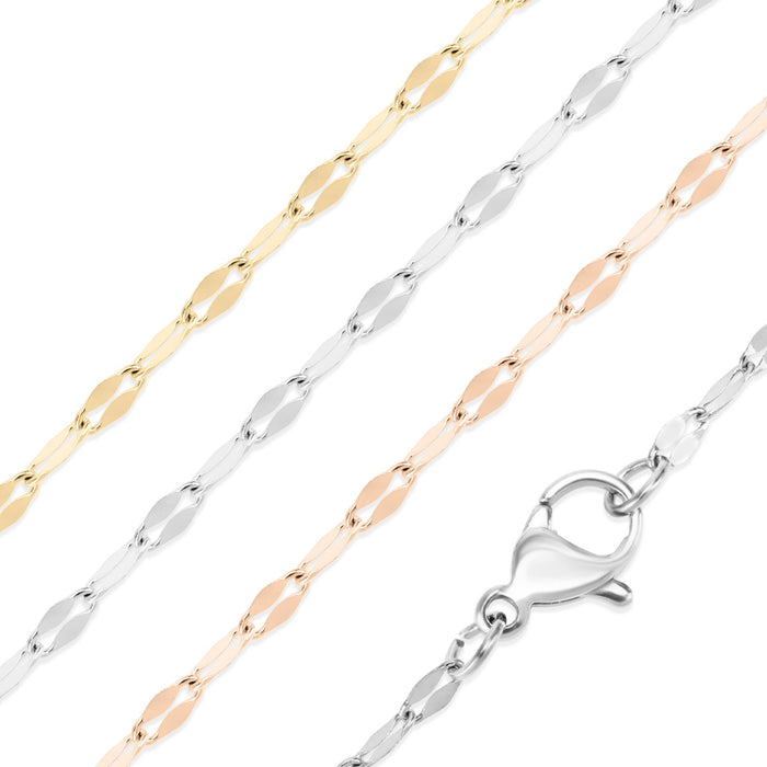 Stainless Steel Lip Chain Necklace