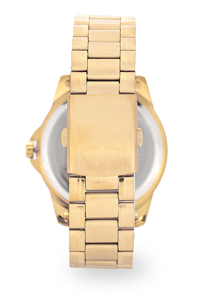 Valentino Stainless Steel Strap Analog Watch for Men 20122501-GOLD-BLACK DIAL-Watch Portal Philippines