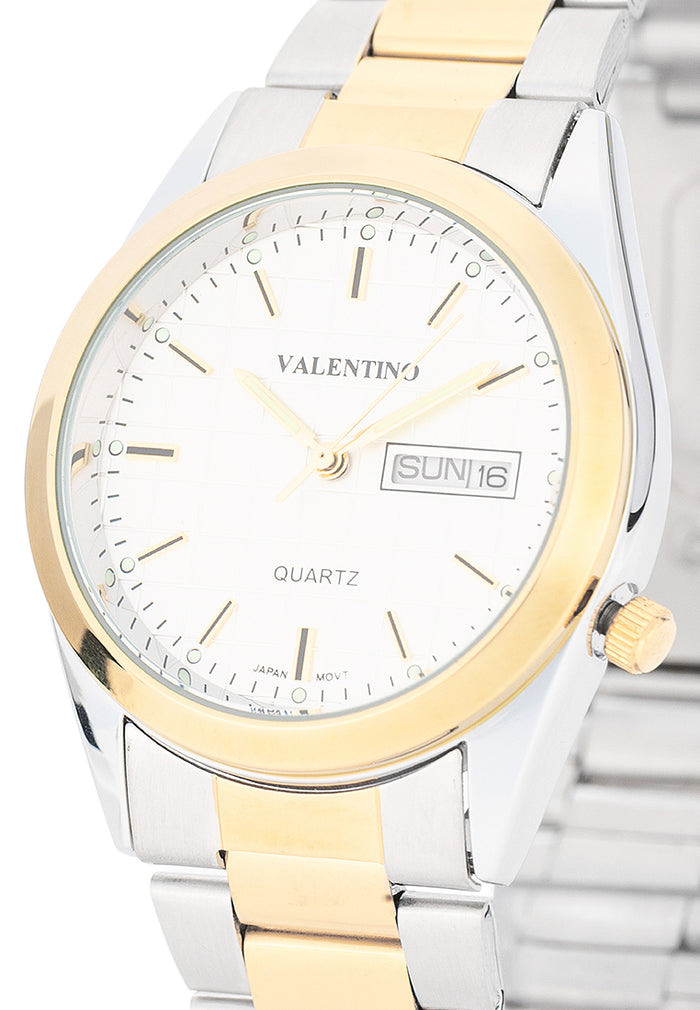 Valentino Stainless Steel Strap Analog Watch for Men 20122563-TT-SILVER DIAL-Watch Portal Philippines