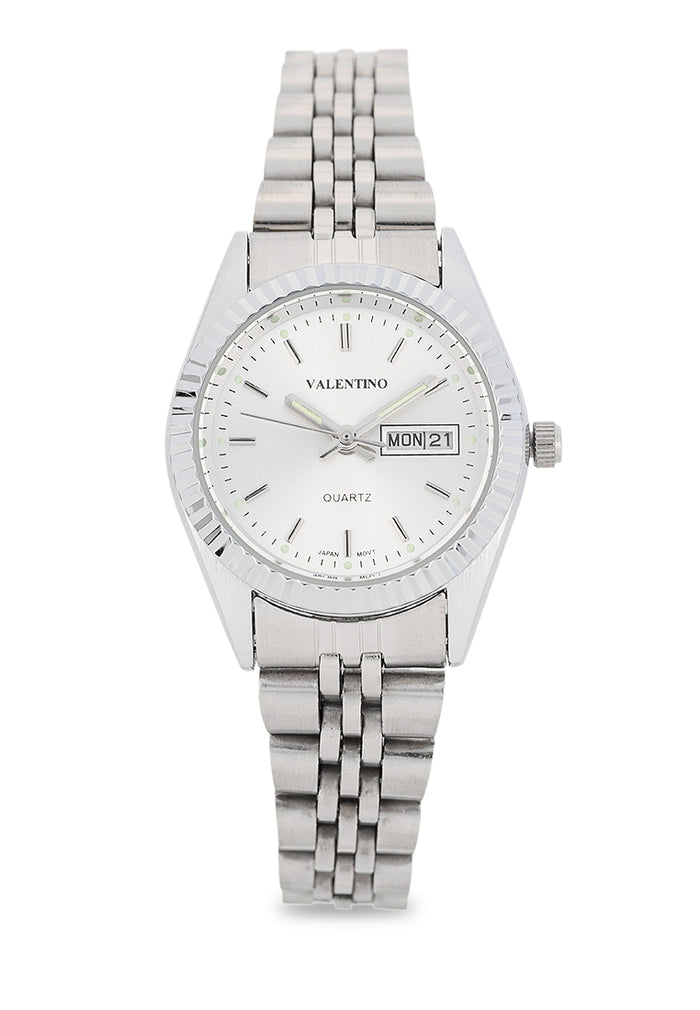 Valentino Stainless Steel Strap Analog Watch for Women 20122570-SILVER DIAL-Watch Portal Philippines