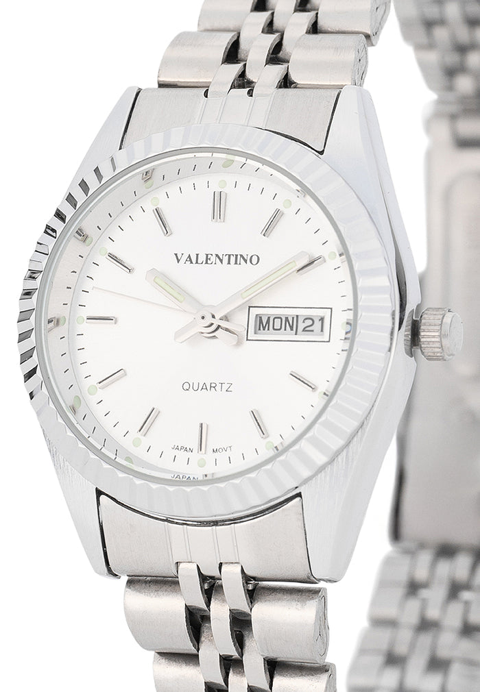 Valentino Stainless Steel Strap Analog Watch for Women 20122570-SILVER DIAL-Watch Portal Philippines