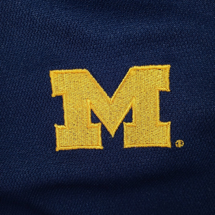 Starter Michigan Wolverines Navy Blue Yellow Polo Shirt Mens XL Embroidered3