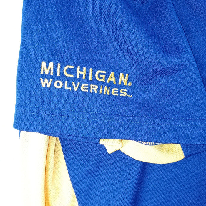 Starter Michigan Wolverines Navy Blue Yellow Polo Shirt Mens XL Embroidered5