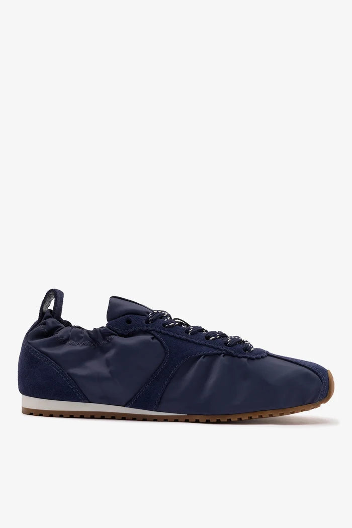 Stella Lite Sneaker In Navy Nylon and Suede Sneaker Larroudé