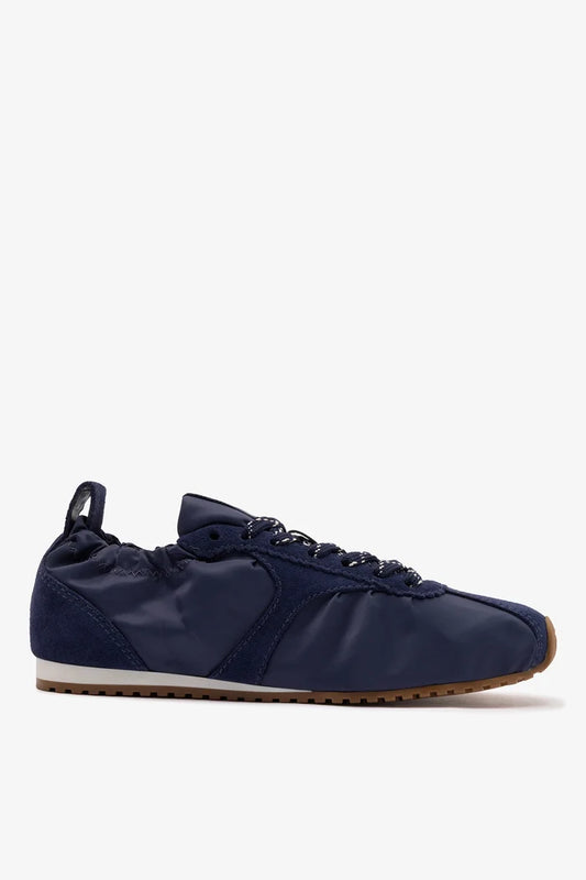 Stella Lite Sneaker In Navy Nylon and Suede Sneaker Larroudé