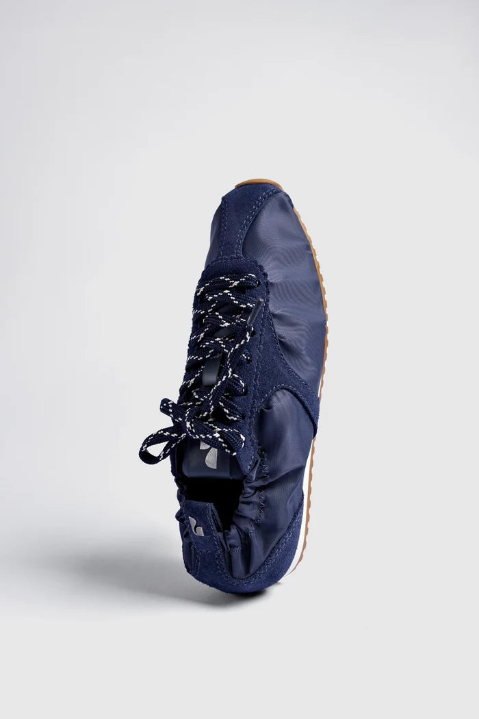 Stella Lite Sneaker In Navy Nylon and Suede Sneaker Larroudé