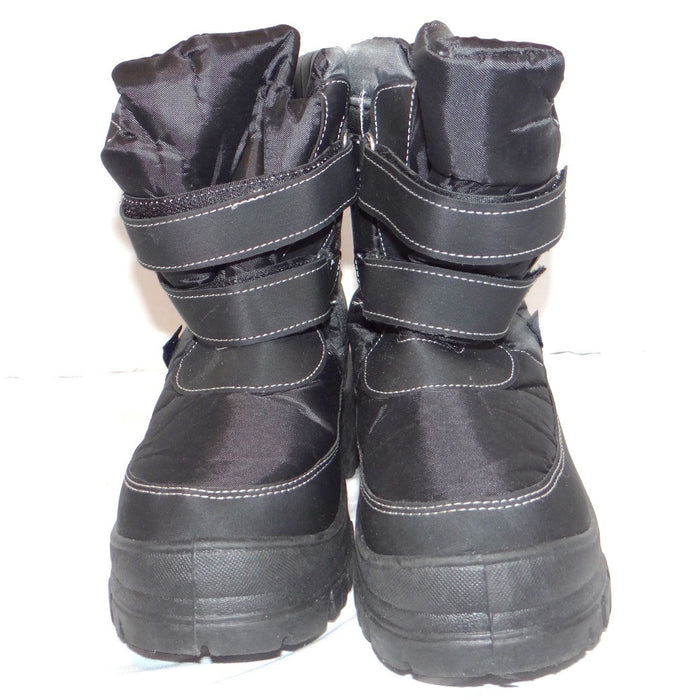Storm Kidz Black Snow Boots Big Kid 3 Double Strap Platform Winter Shoes3