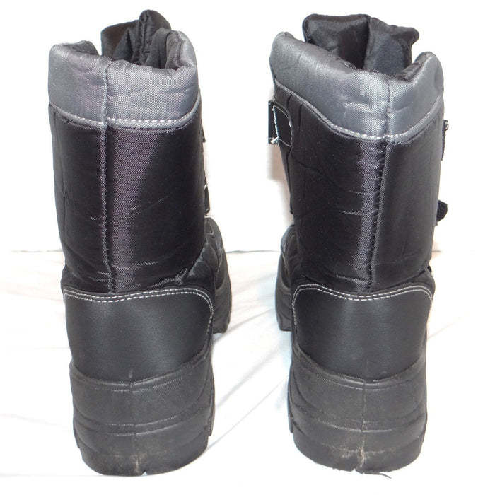 Storm Kidz Black Snow Boots Big Kid 3 Double Strap Platform Winter Shoes4
