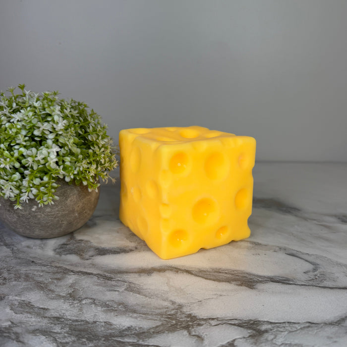 Stress Squishy Toy - Cheese Cube, Jumbo