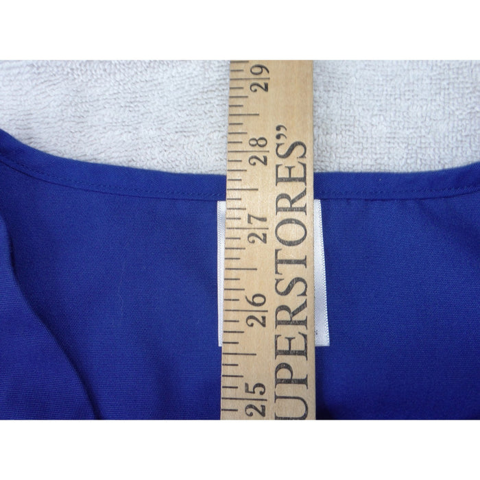 Strictly Scrubs Medical Uniform Set Royal Blue V Neck Top Elastic Pants XL 38003
