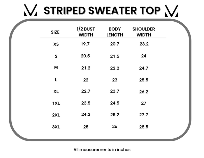 Striped Sweater Top - Black and Purple