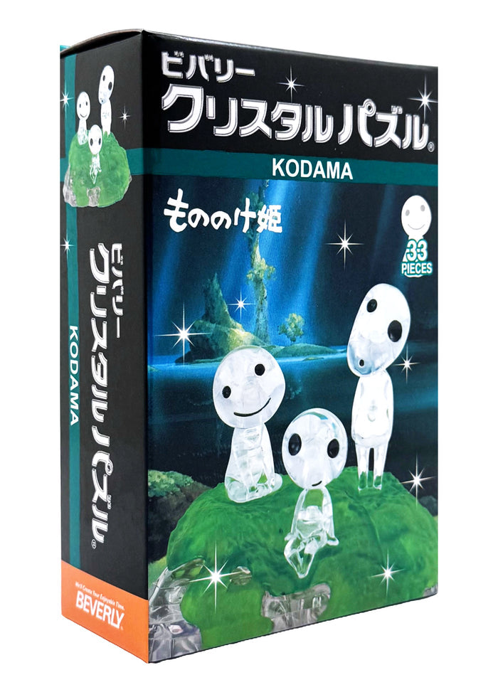Studio Ghibli Princess Mononoke Forest Spirit 3D Crystal Puzzle Figurine in white green — 33-piece transparent PVC crystal puzzle assembled into Forest Spirit figurine — side view