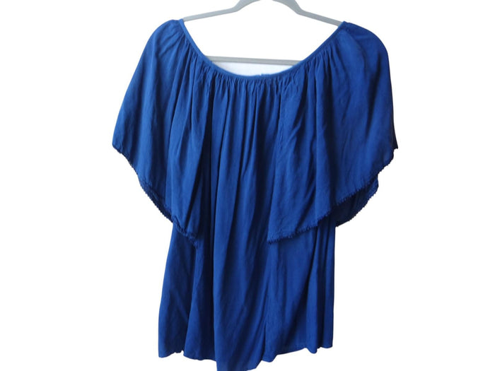 Studio West Women's Embroidered Top   Stylish Blue Rayon Blouse3