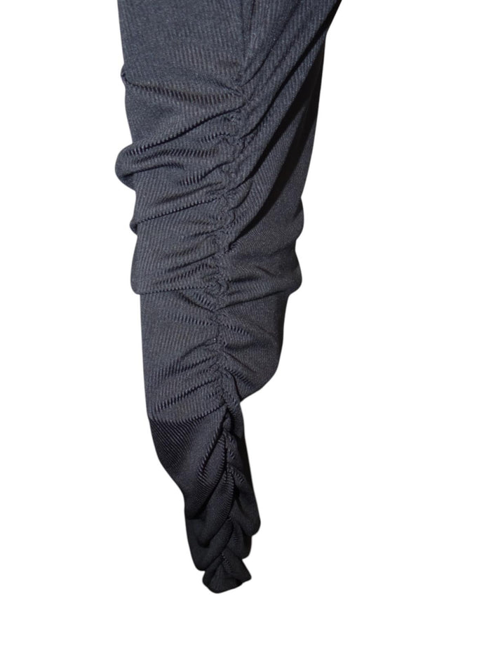 Stylish Black Ruched Dress3