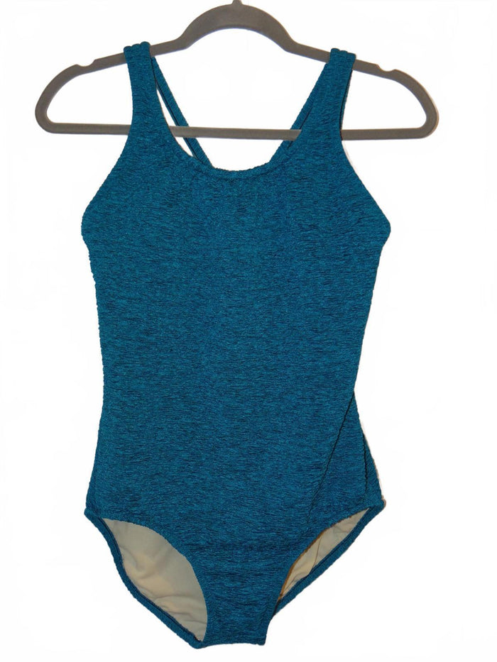 Stylish Blue One Piece Swimsuit with Crossback0
