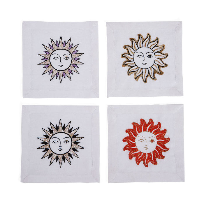 SUN COCKTAIL NAPKINS - SET OF 4