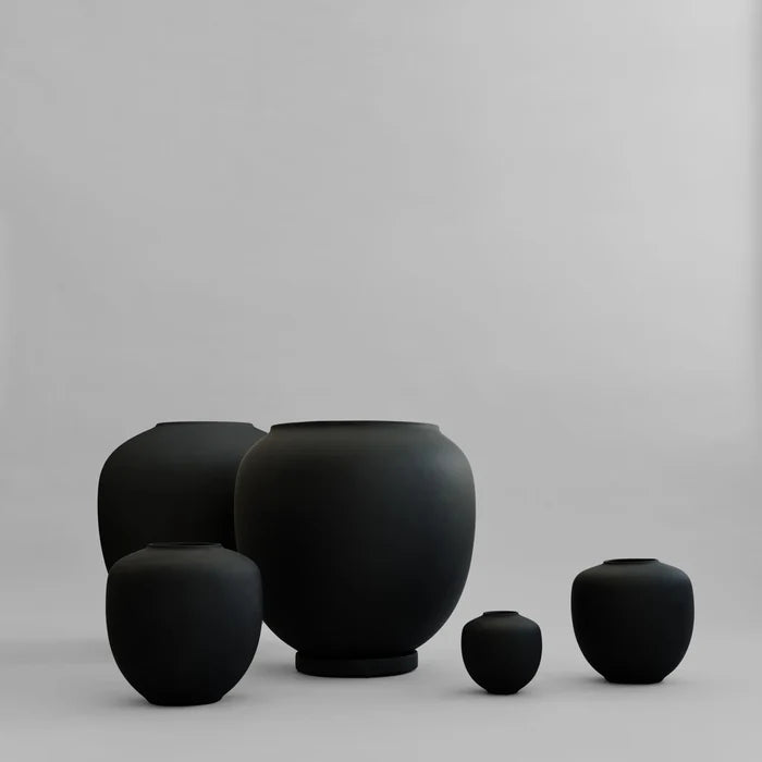 SUNAO VASE, PETIT - BLACK
