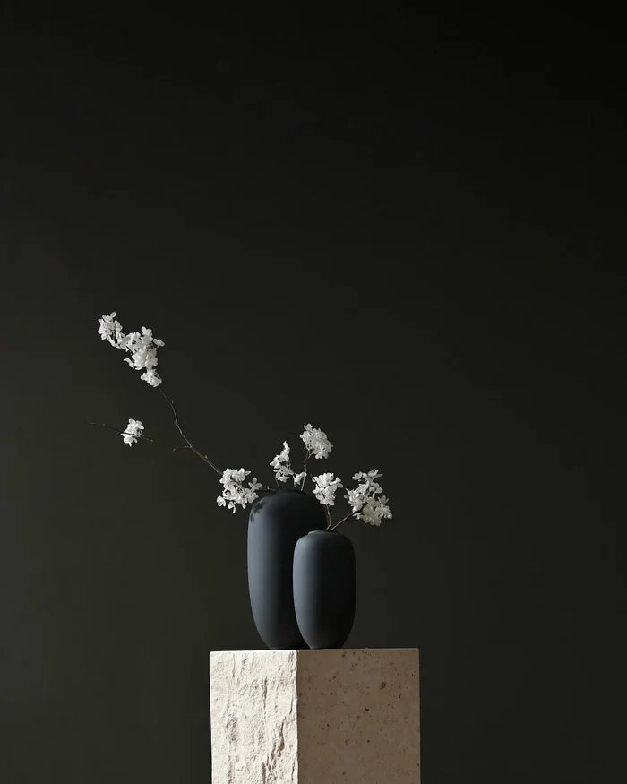 SUNAO VASE SLIM, PETIT - BLACK