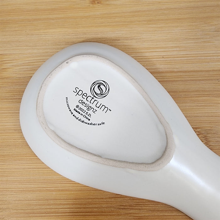 Sunflower Spoon Rest for Cooking Ceramic by Blue Sky Spectrum Embossed