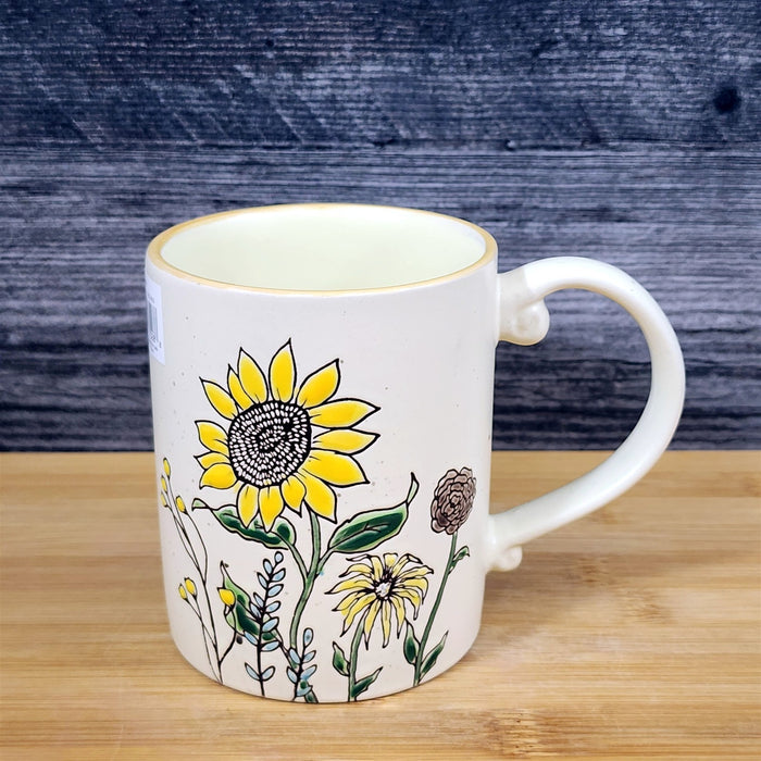 Sunflower Summer Floral Coffee Mug Ceramic 16oz Botanical Tea Cup by Blue Sky