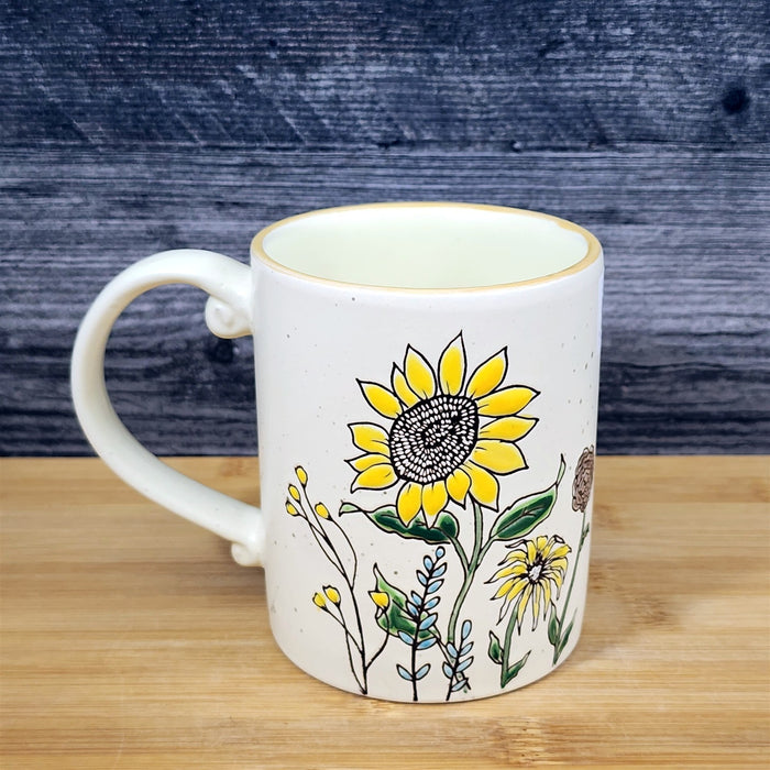 Sunflower Summer Floral Coffee Mug Ceramic 16oz Botanical Tea Cup by Blue Sky