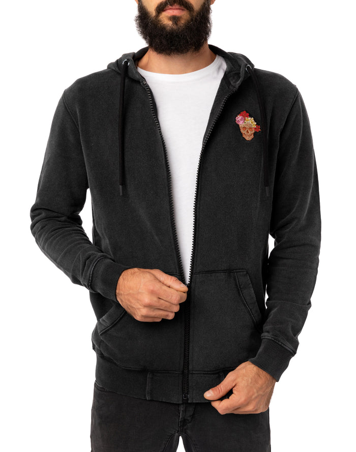 sweat homme à capuche dark PULLIN en coton