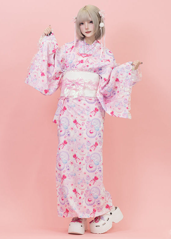 ACDC Rag Sweet Magical Unicorn Full Length Kimono — model front view