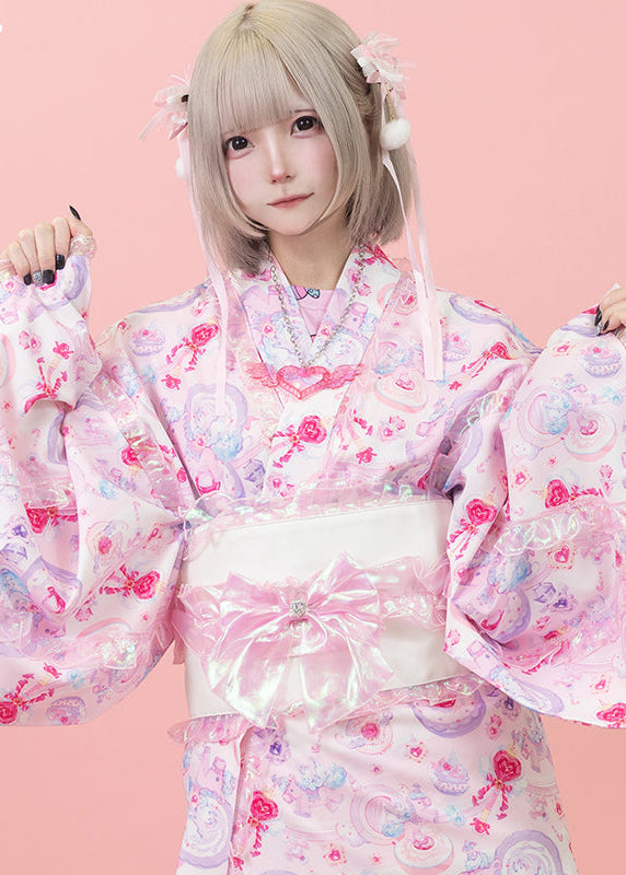 ACDC Rag Sweet Magical Unicorn Full Length Kimono — model view