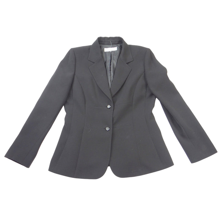 Tahari Arthur S. Levine Womens Black Two Button Tailored Blazer Jacket Size 120