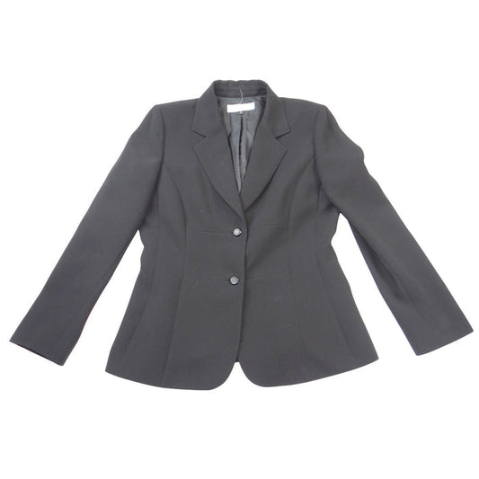 Tahari Arthur S. Levine Womens Black Two Button Tailored Blazer Jacket Size 120