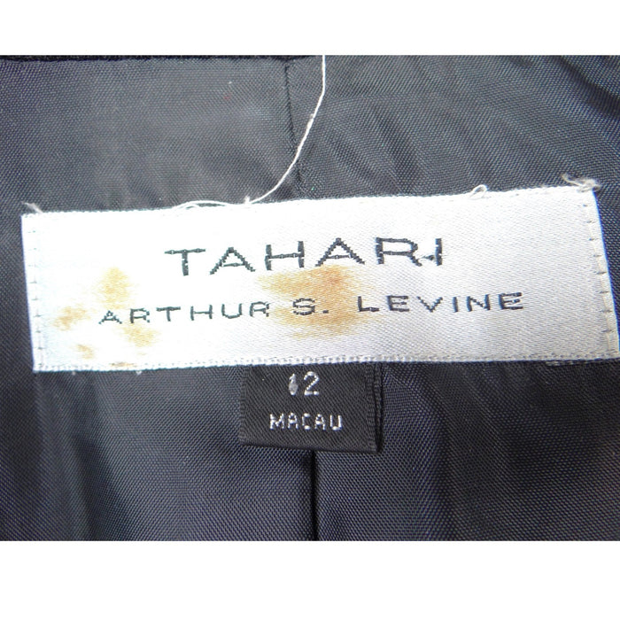 Tahari Arthur S. Levine Womens Black Two Button Tailored Blazer Jacket Size 122