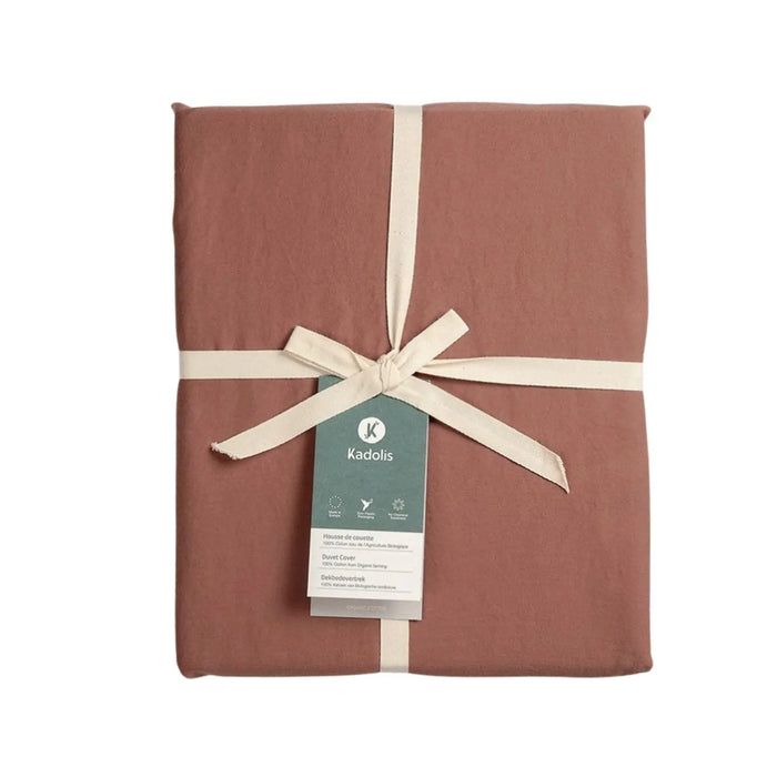 Taie d’oreiller bébé en coton bio Kadolis -  Terracotta 40x60cm