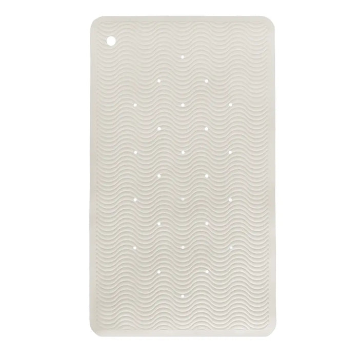 Tapis de bain en caoutchouc naturel Hevea 69x39cm Wave  - Marbre