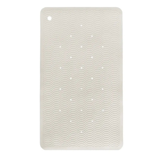 Tapis de bain en caoutchouc naturel Hevea 69x39cm Wave  - Marbre
