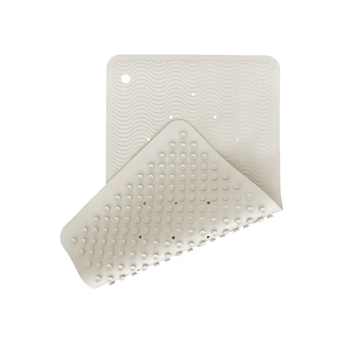 Tapis de bain en caoutchouc naturel Hevea 69x39cm Wave  - Marbre
