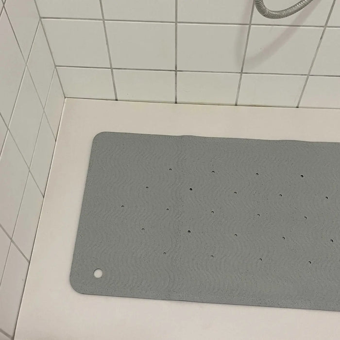 Tapis de bain en caoutchouc naturel Hevea 69x39cm Wave  - Marbre