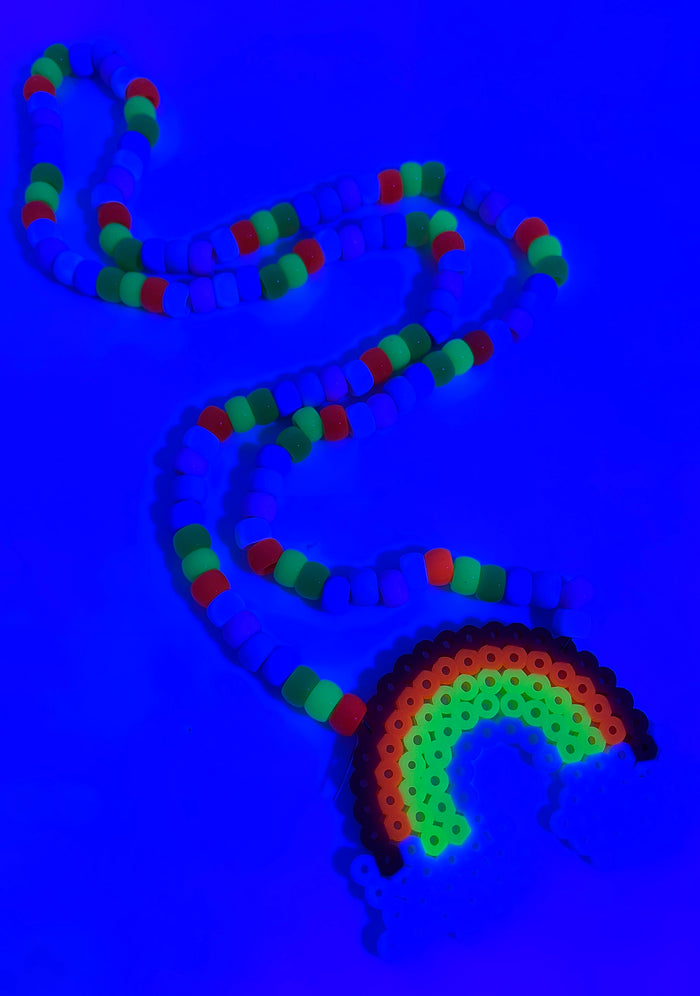 LASR Taste the Rainbow Rave Kandi Necklace — product view